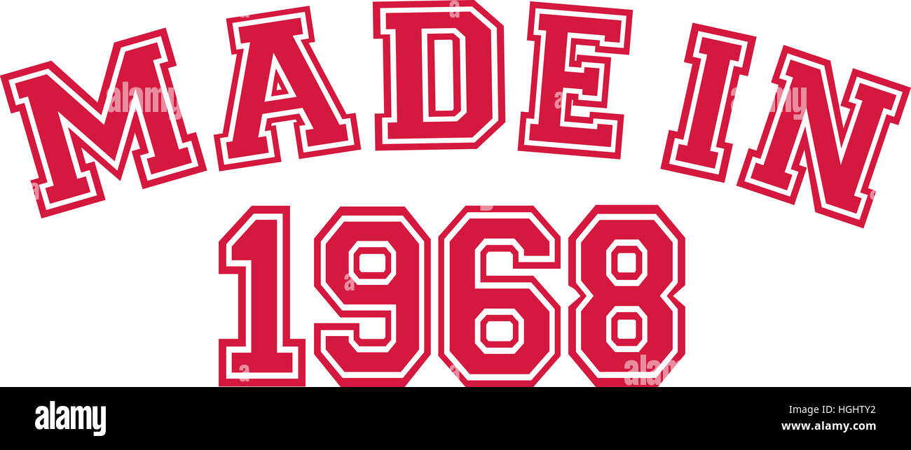 Realizzato nel 1968 Foto Stock