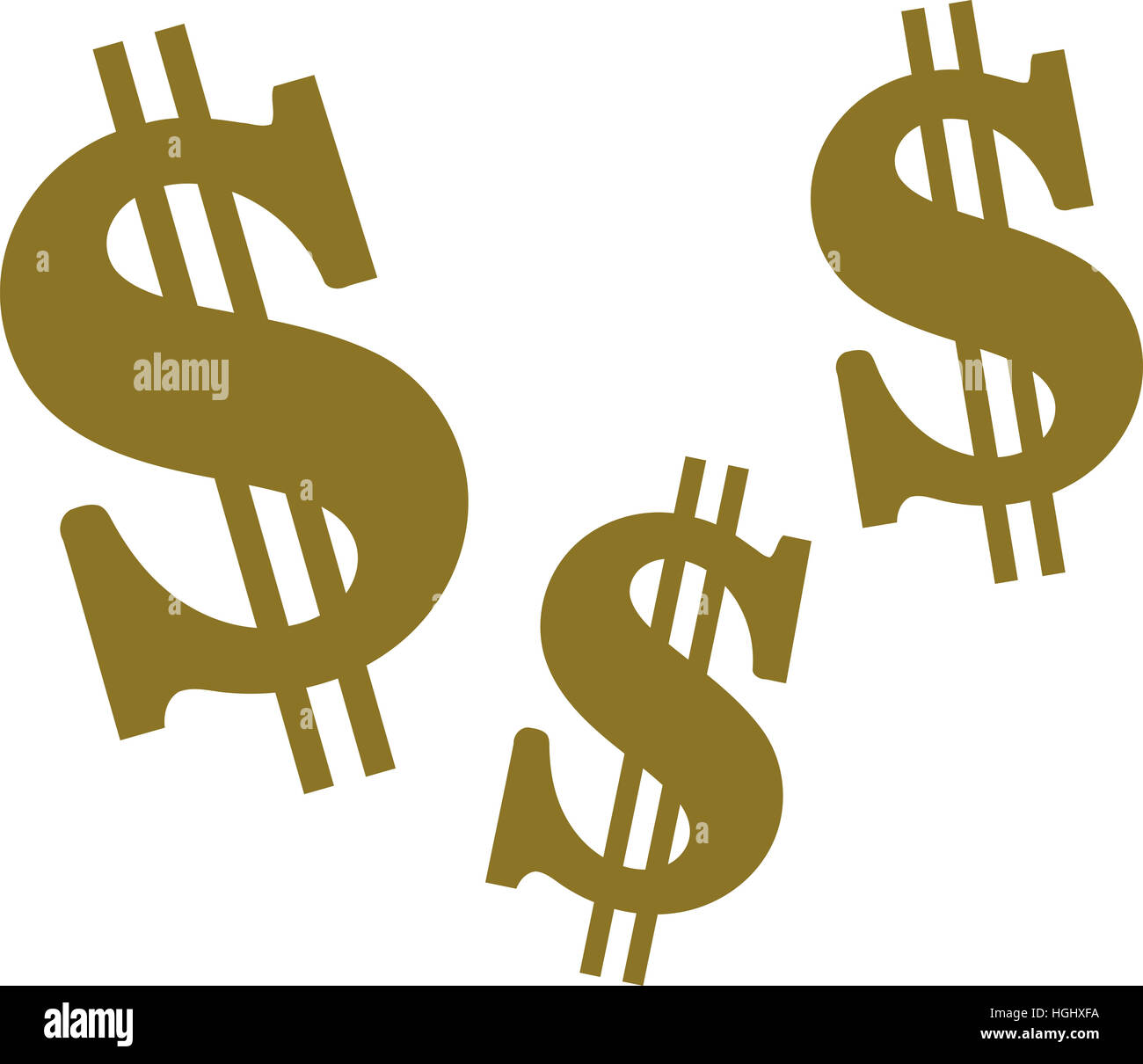 Segni del dollaro Foto Stock