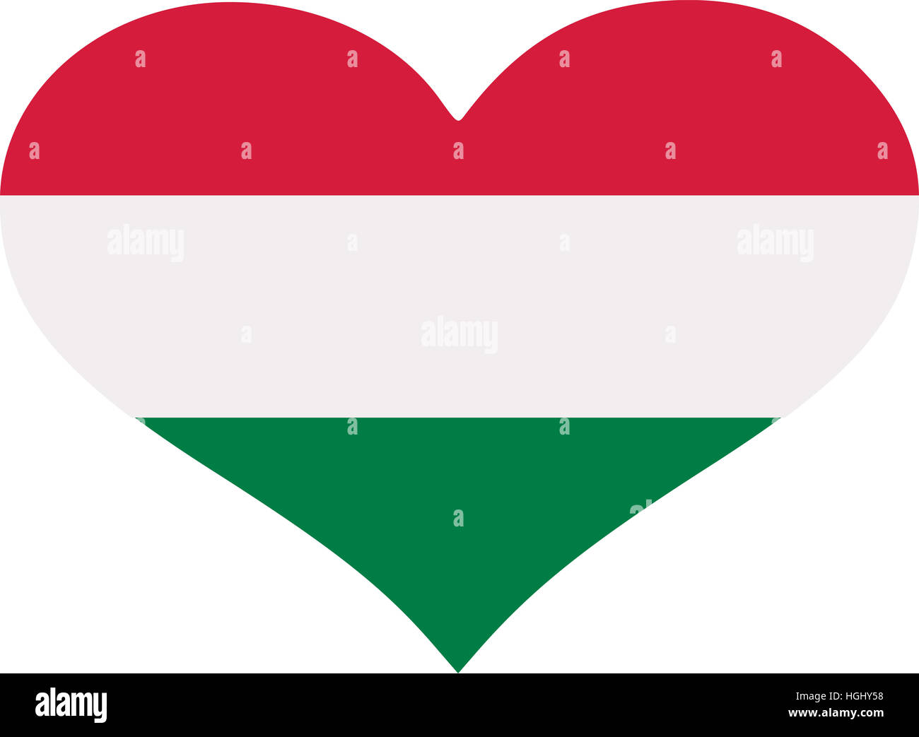 Ungheria bandiera cuore Foto Stock