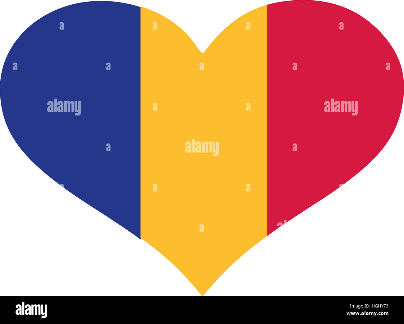 Bandierina della Romania Foto Stock