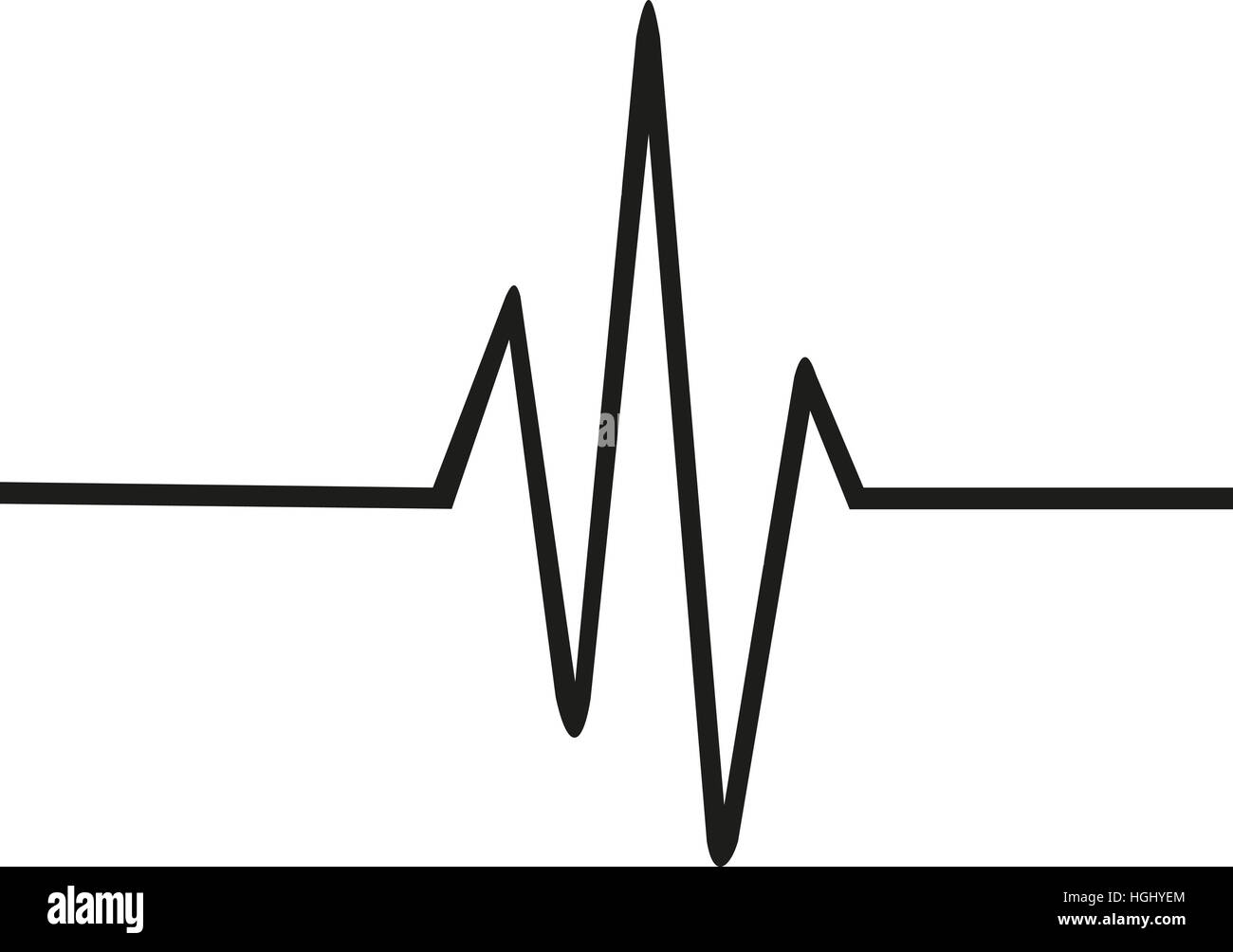 Sottile linea di heartbeat Foto Stock