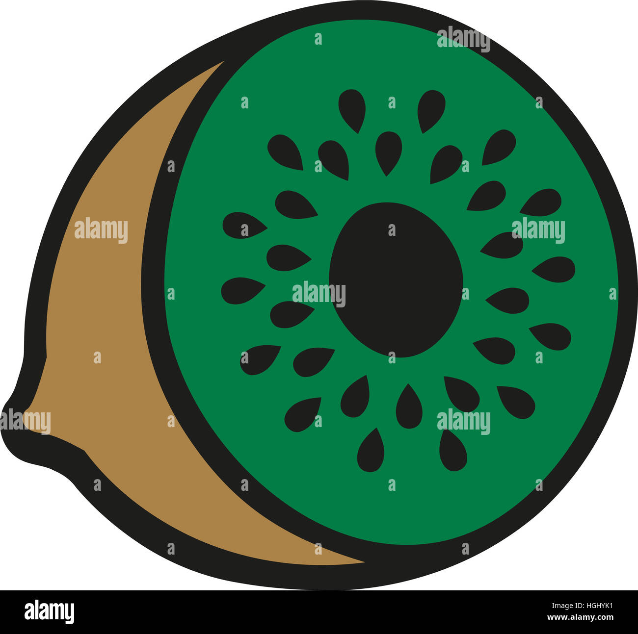 Metà del kiwi Foto Stock
