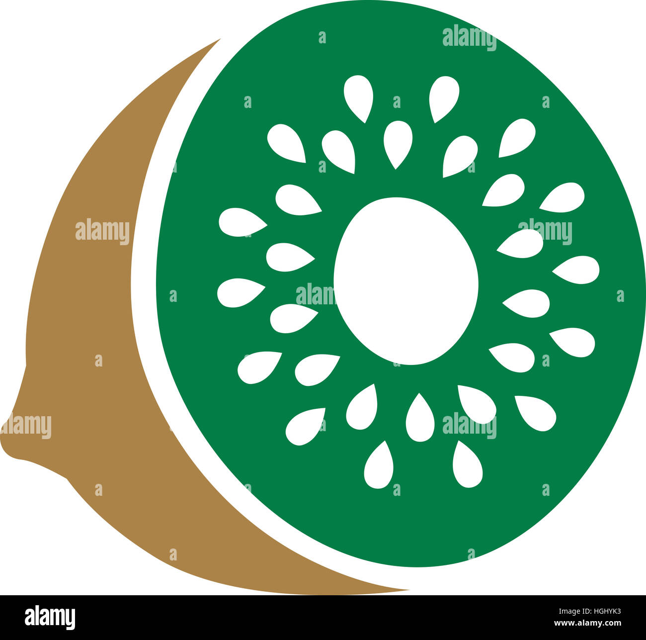 Kiwi affettata Foto Stock