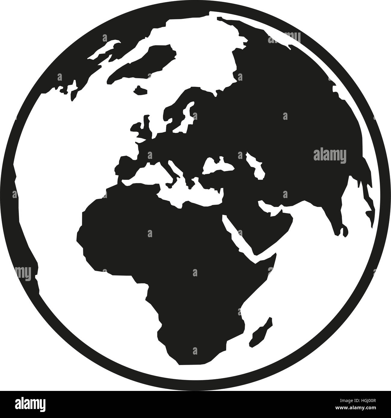 Il pianeta terra l Europa e l Africa Foto Stock