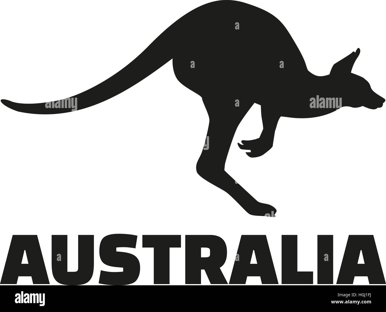 Australia parola con canguro Foto Stock