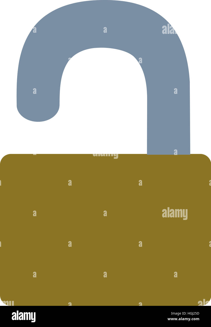 Golden icona a forma di lucchetto Foto Stock