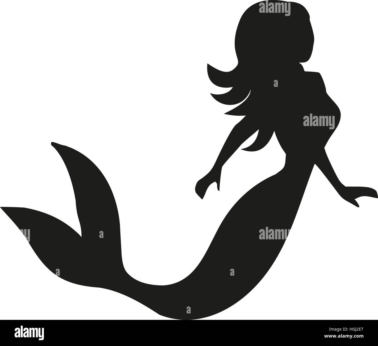 Mermaid silhouette Foto Stock