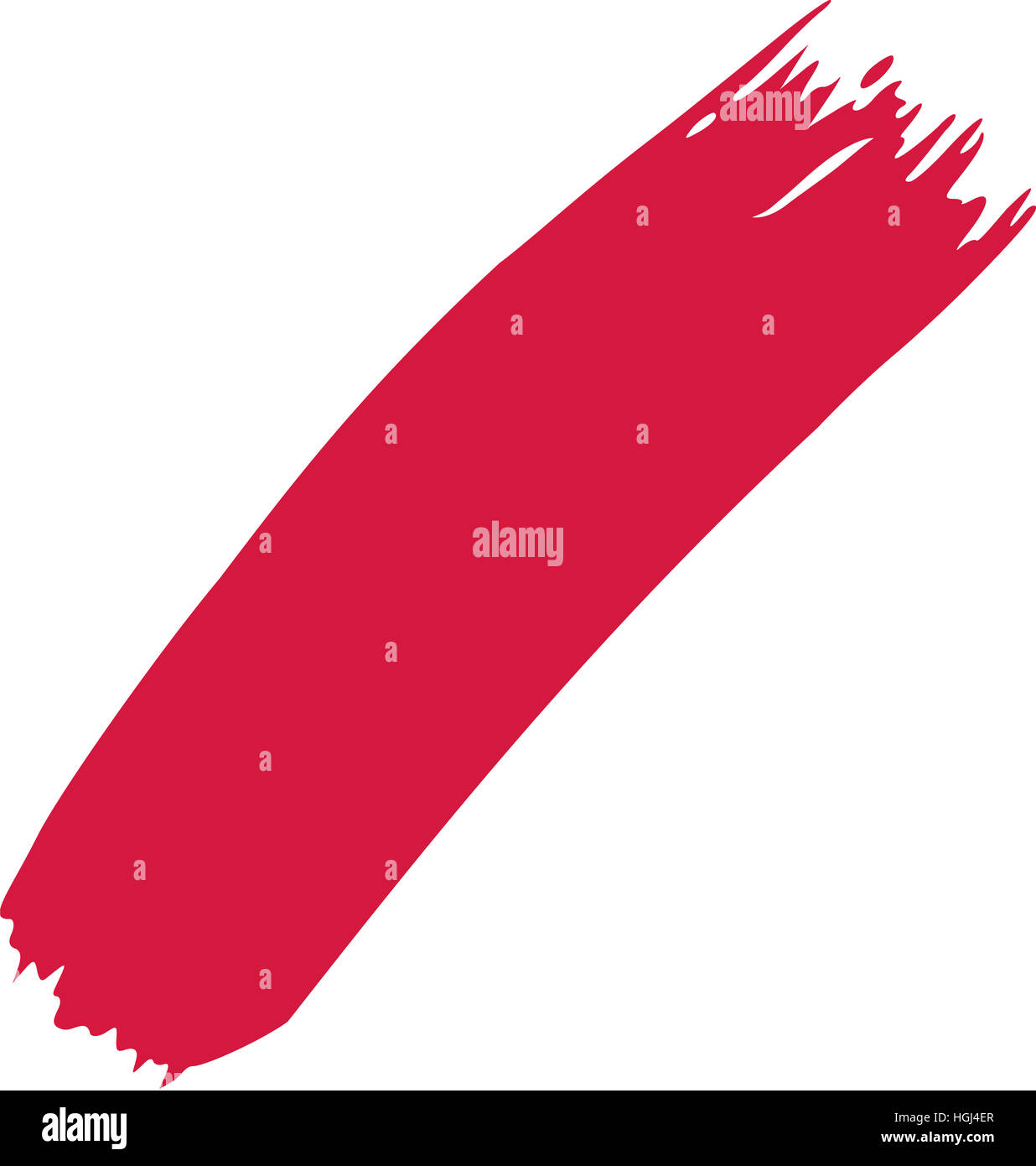 La striscia rossa di vernice Foto Stock