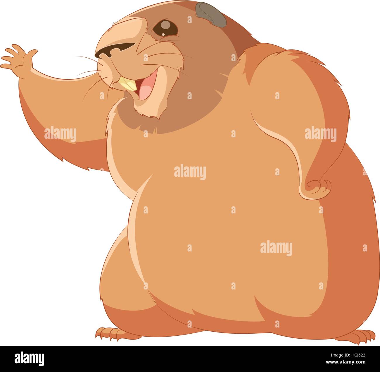 Happy cartoon marmotta Illustrazione Vettoriale