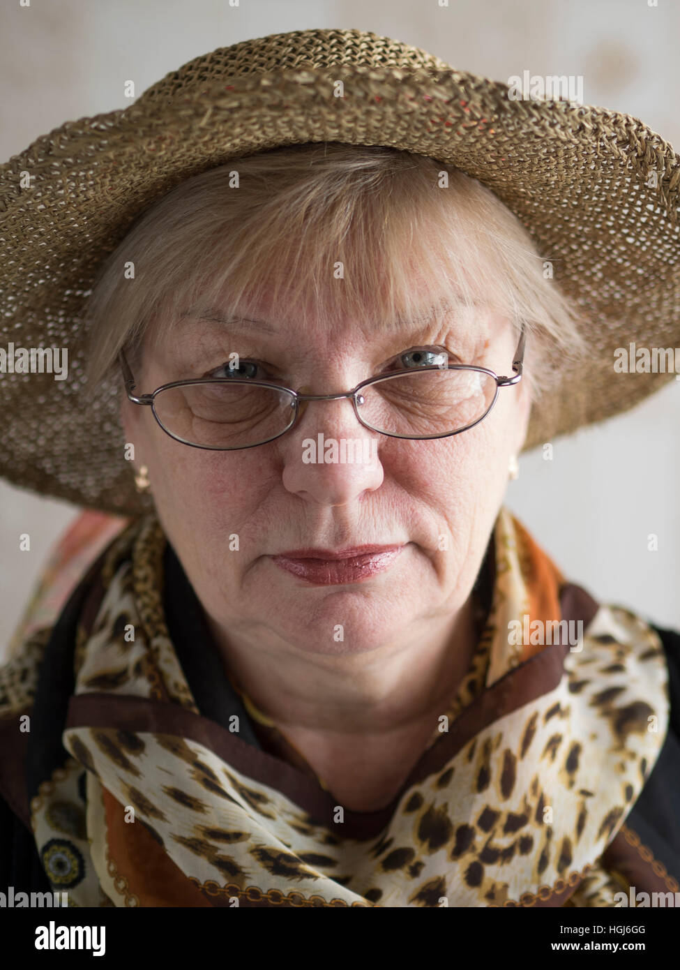 Di mezza età donna caucasica Foto Stock
