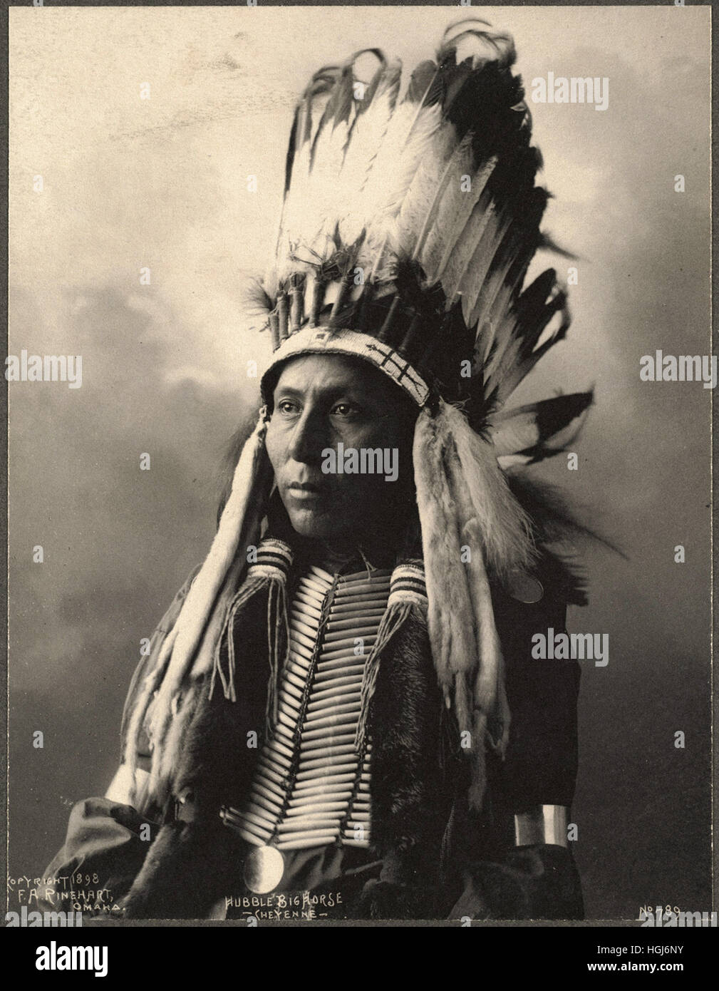 Hubble grande cavallo, Cheyenne - 1898 Congresso indiano - Photo : Frank A. Rinehart Foto Stock