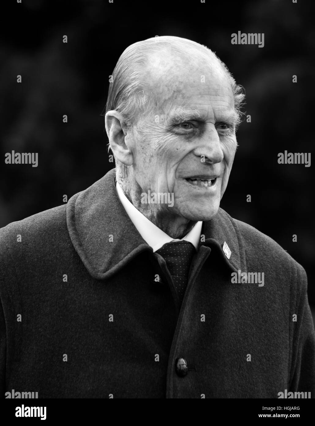 La famiglia reale frequentare la chiesa di Santa Maria Maddalena del Sandringham Estate il giorno di Natale 2012 con: Prince Phillip dove: King's Lynn, Regno Unito quando: 25 Dic 2012 Foto Stock