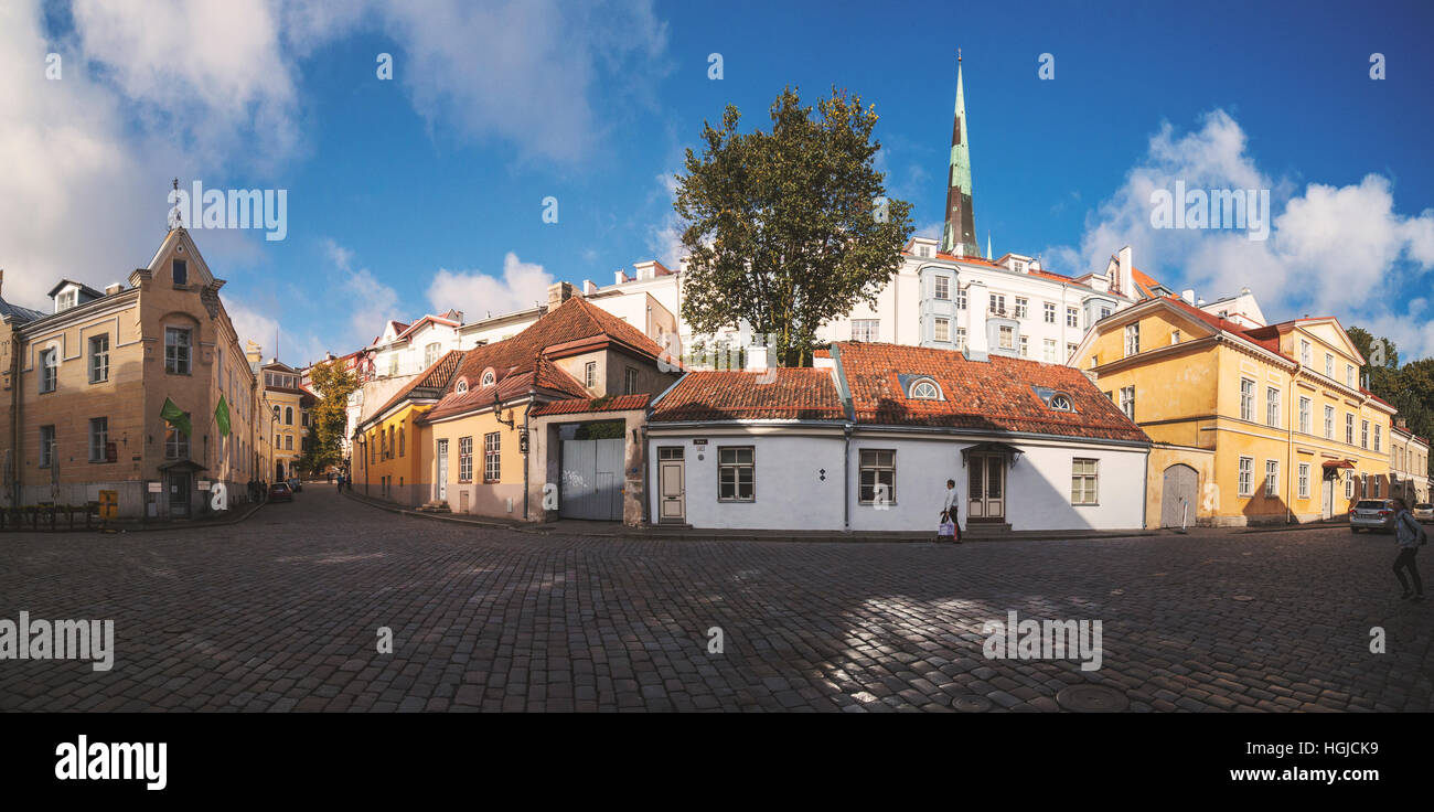 Panorama della città vecchia di Tallinn, Estonia. Foto Stock