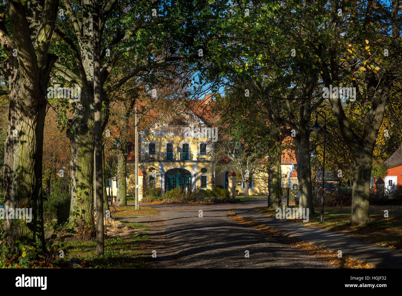 Il country manor Solzow, Solzow Gutshaus, Vipperow, Meclemburgo Lake District, Meclemburgo-Pomerania Occidentale, Germania, Europa Foto Stock