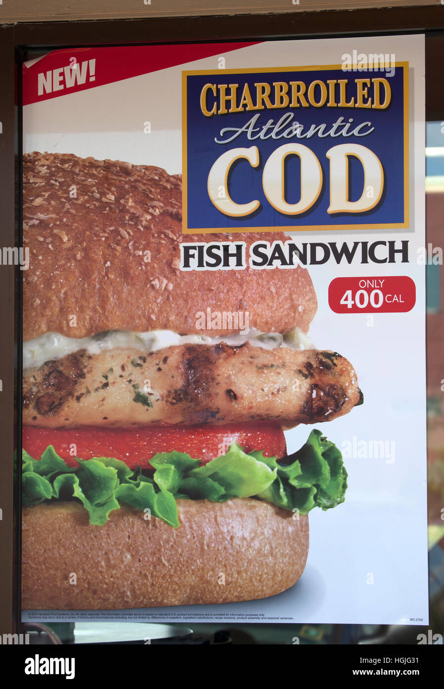 Poster che illustrano il Ristorante Atlantico charbroiled cod sandwich di pesce. St Paul Minnesota MN USA Foto Stock