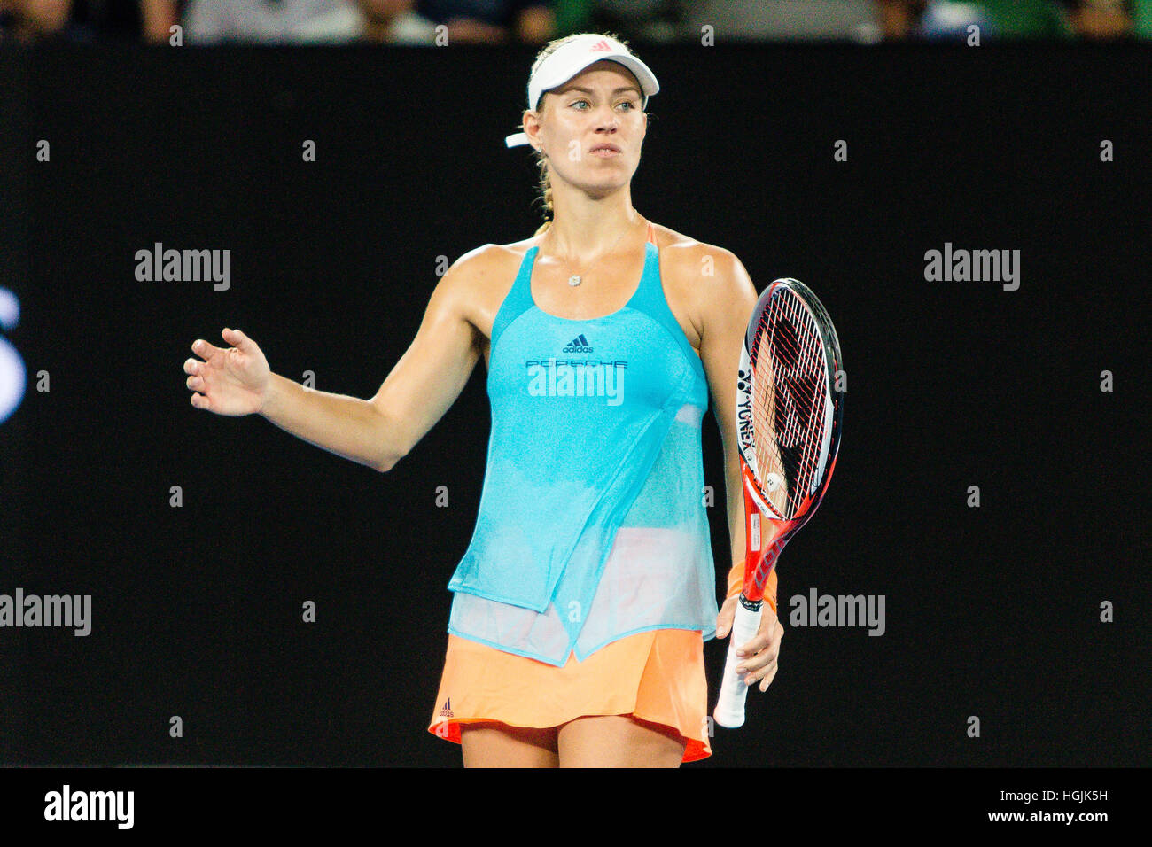 Angelique Kerber della Germania durante il 2017 Open di Australia a Melbourne Park, Australia Foto Stock