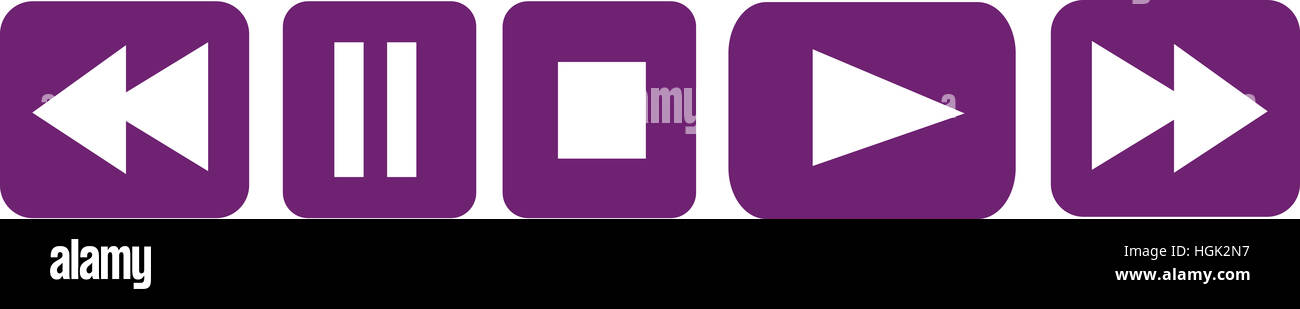 La musica i pulsanti del lettore Foto Stock