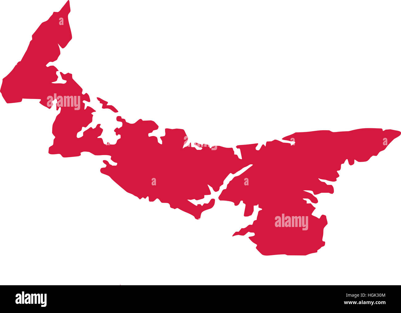 Mappa di Isola del Principe Edoardo Foto Stock