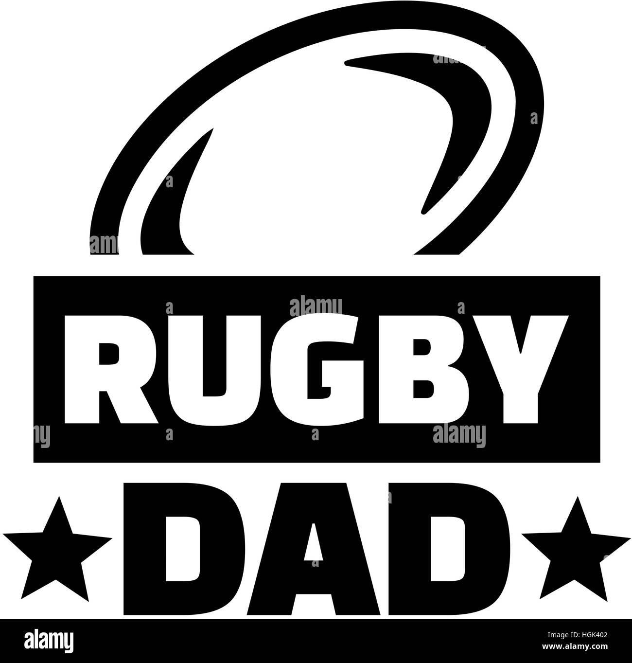 Papà di rugby Foto Stock
