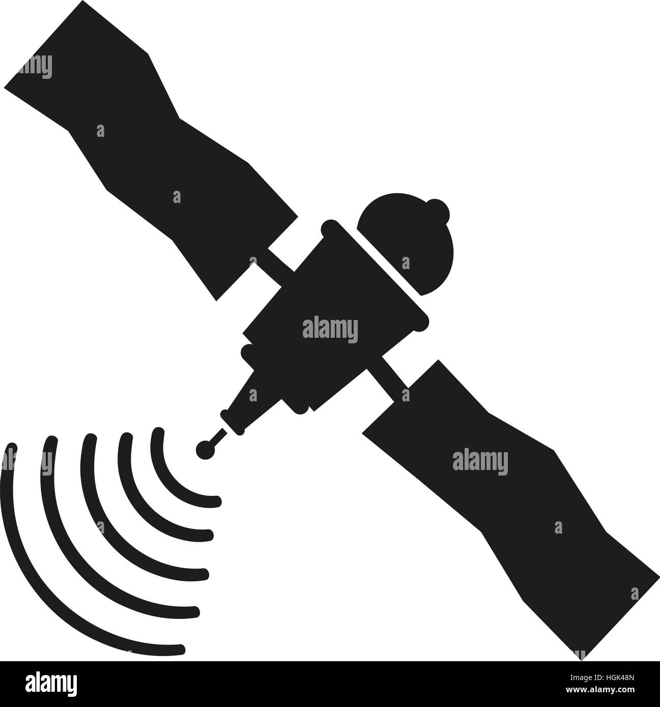 L'icona del satellite con connessione wireless Foto Stock