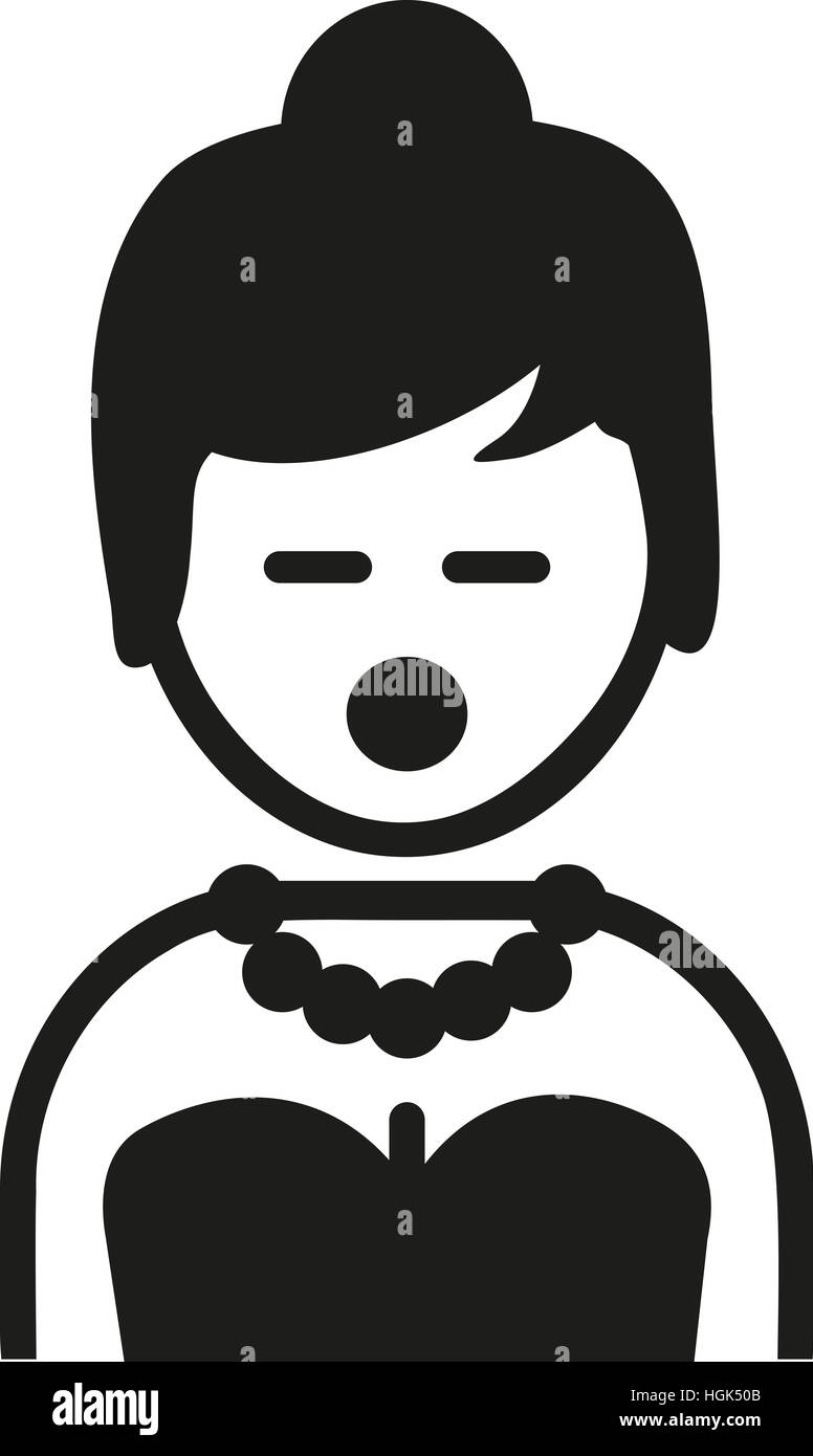 Cantante lirica cartoon Foto Stock