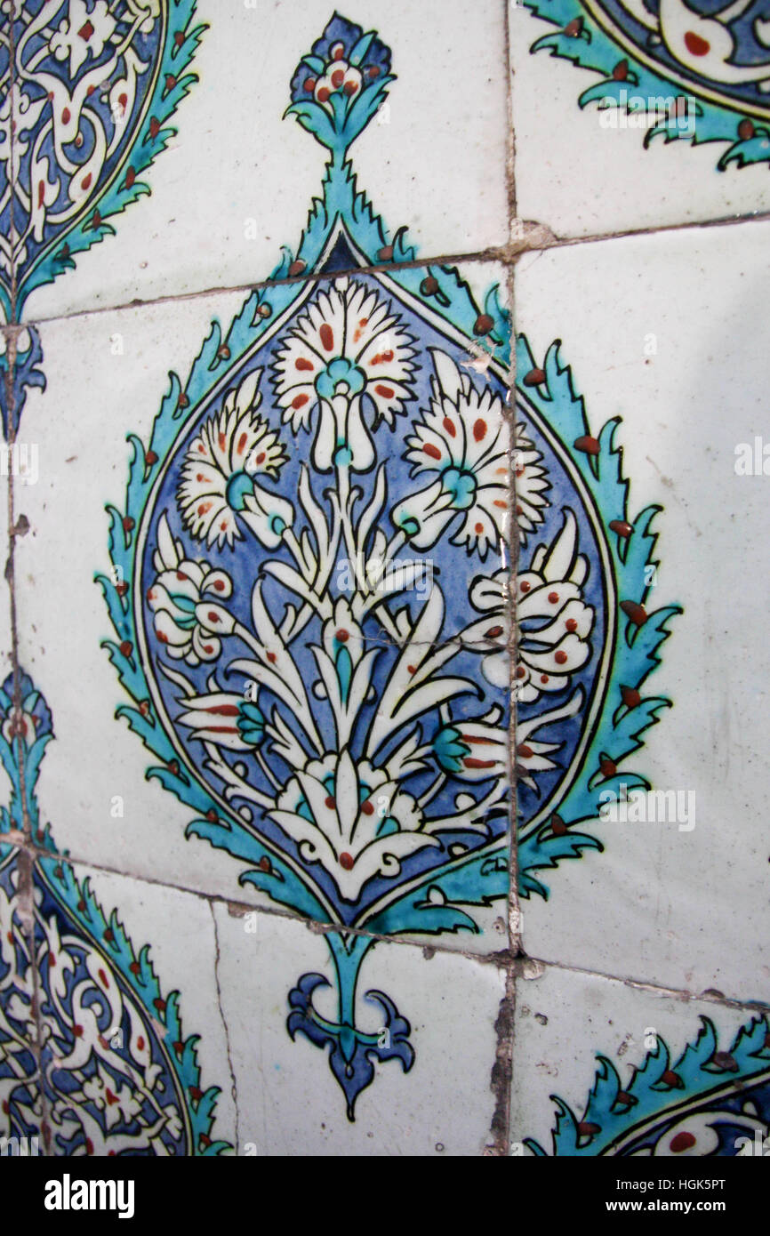 Turco piastrella vintage Foto Stock
