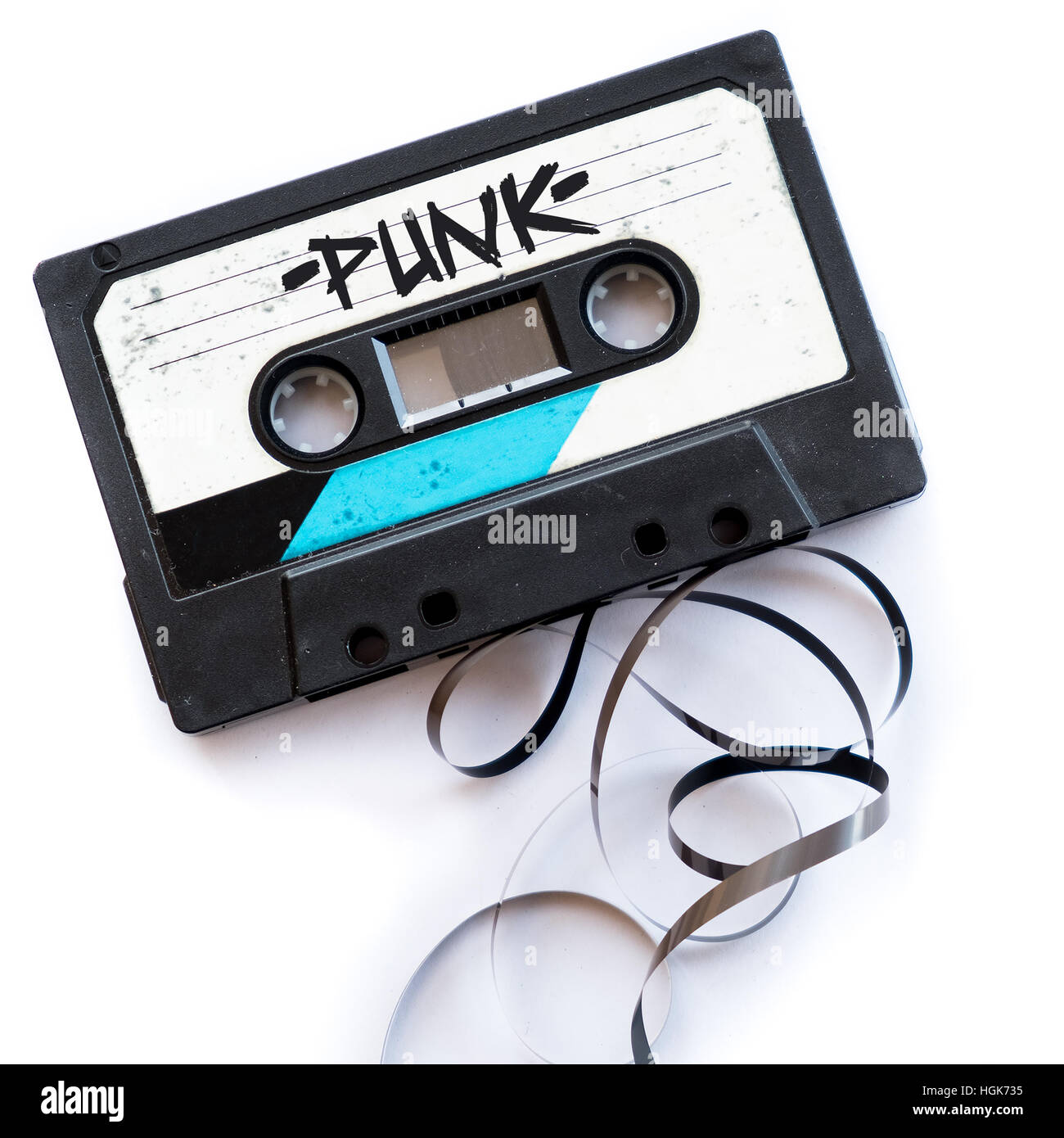 Punk generi musicali audio tape label Foto Stock