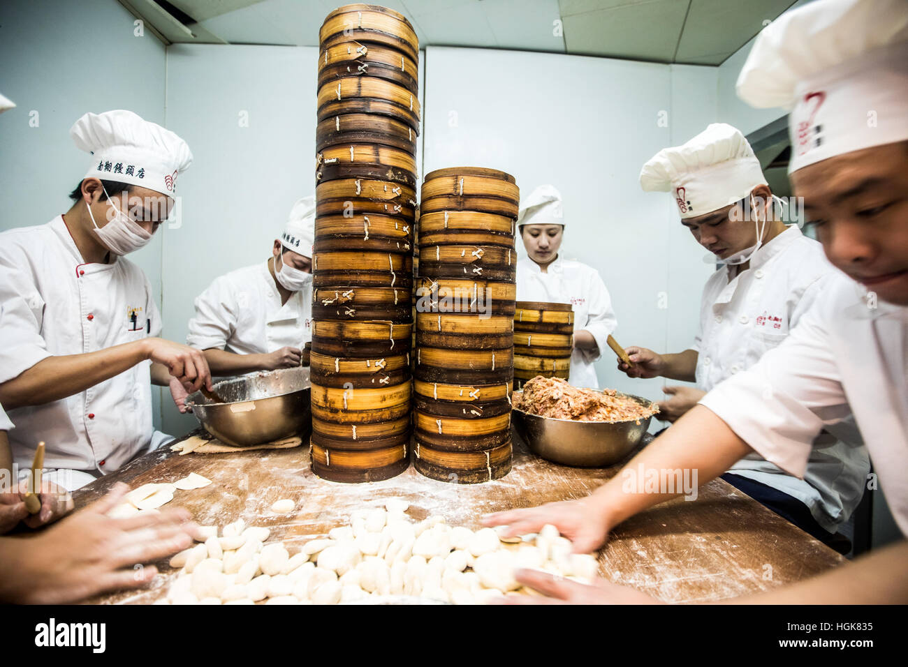 Nanxiang Steamed Bun ristorante, il Giardino di Yuyuan, Shanghai, Cina Foto Stock