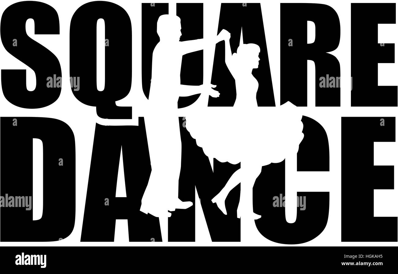 Square Dance parola con intaglio Foto Stock Square Dance parola con intaglio Foto Stock