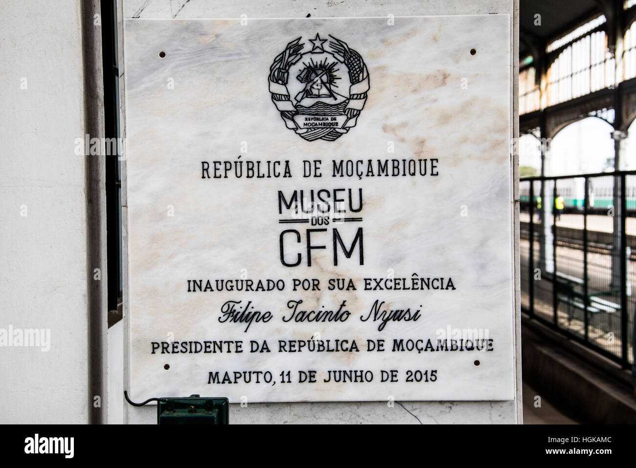 CFM Railway Museum, stazione ferroviaria, Maputo, Mozambico Foto Stock