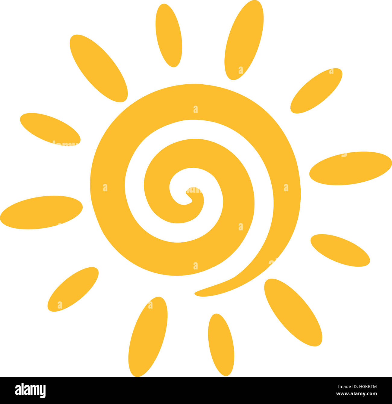Sole con spirale Foto Stock