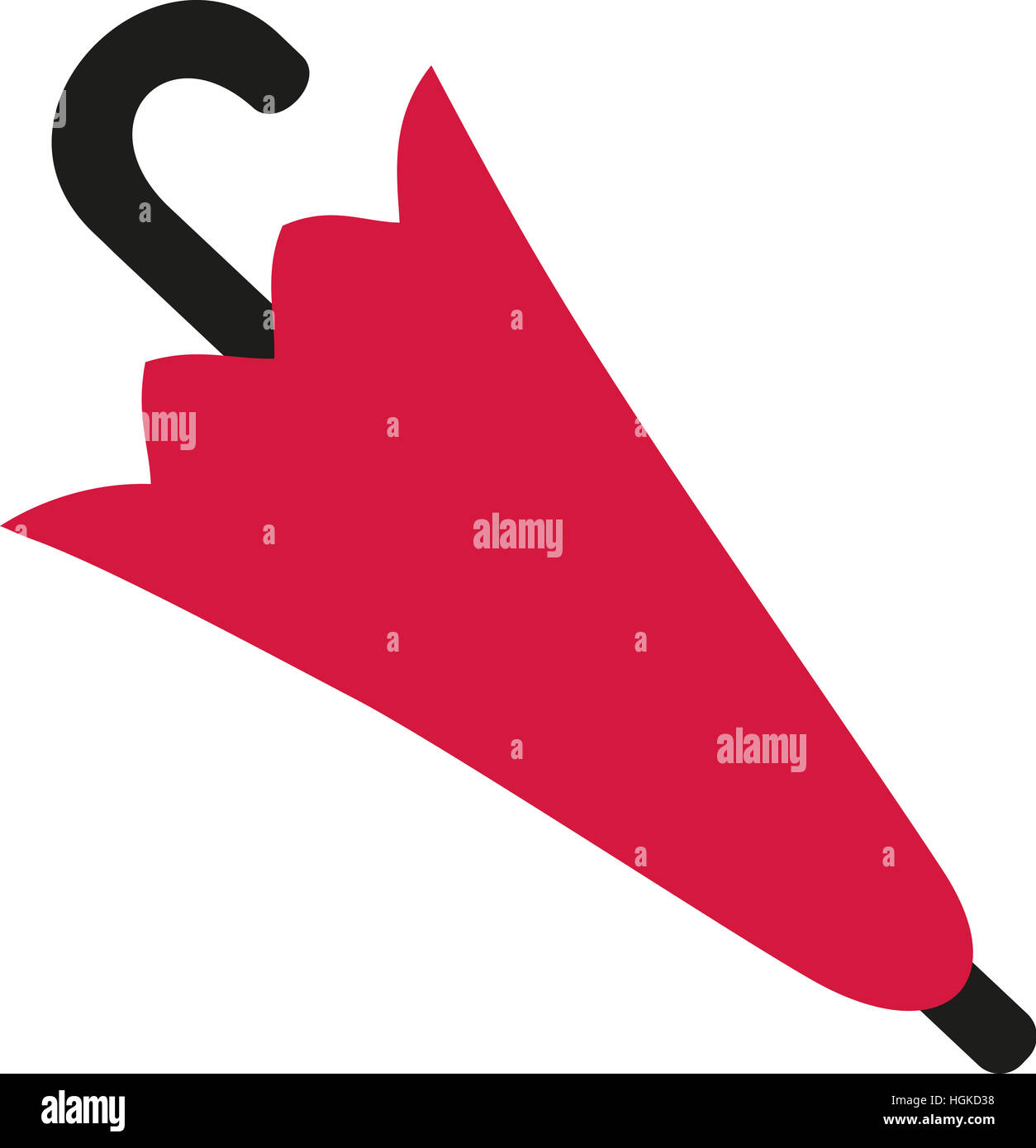 Ombrello chiuso icona Foto Stock