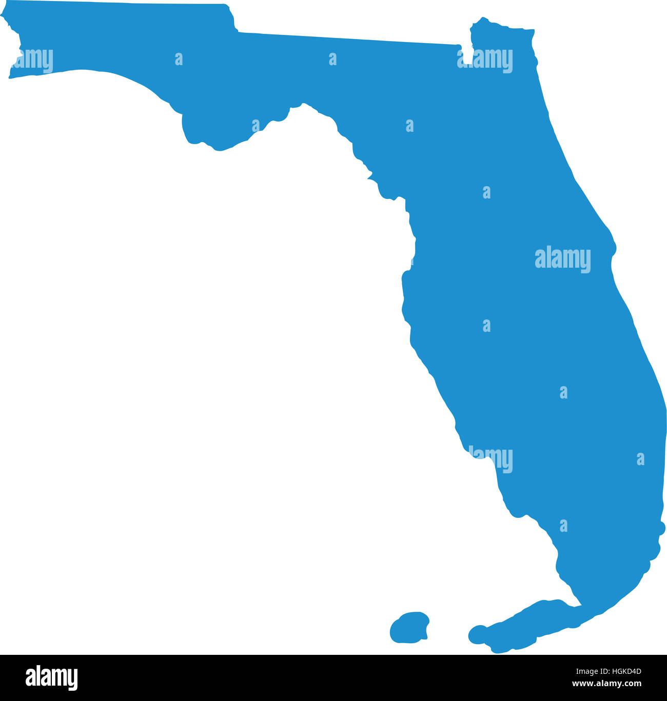 Stato della Florida mappa Foto Stock