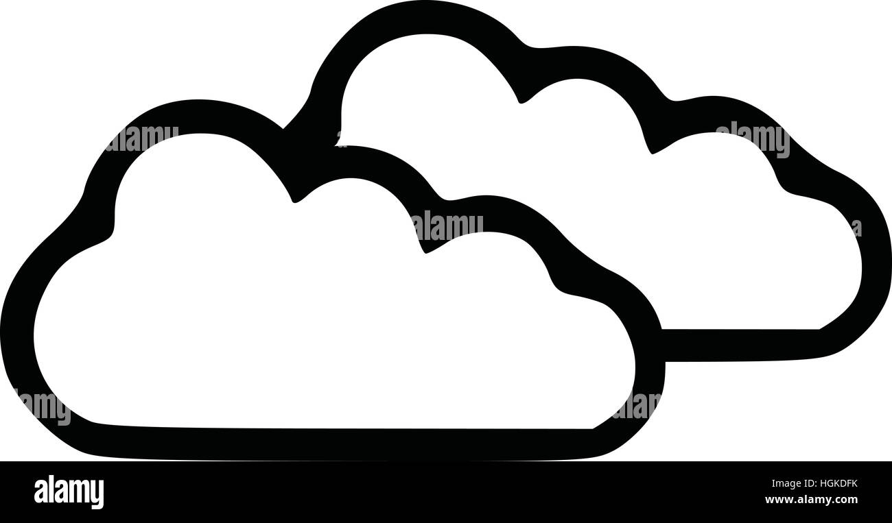Nuvoloso icona meteo Foto Stock