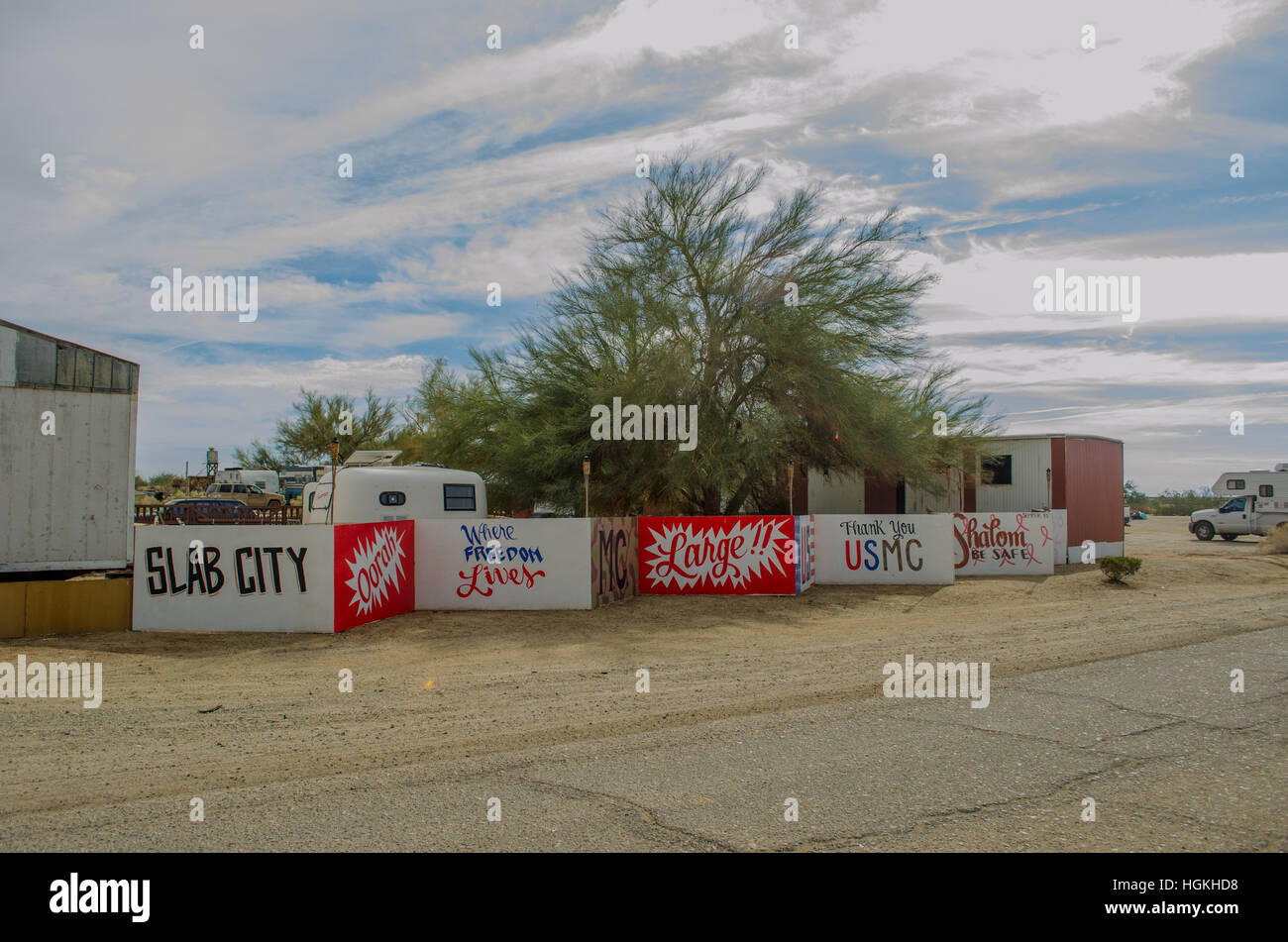 Lastra Città, Niland CA,camp Foto Stock