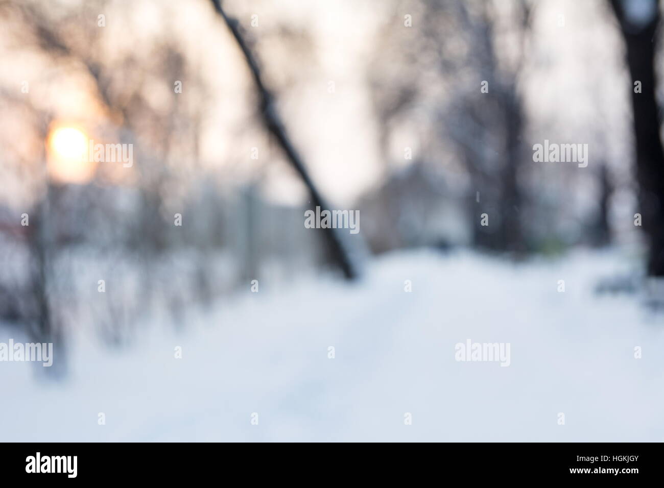 Scena invernale sfocato sfondo astratto Foto Stock