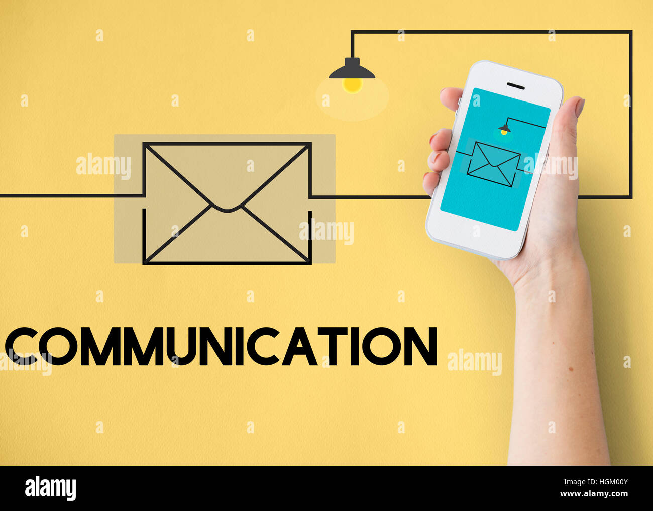 Messaggio di posta elettronica in arrivo il concetto di comunicazione Foto Stock