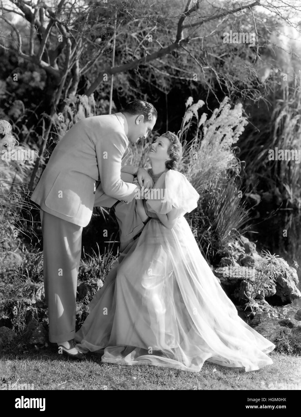 È NATA UNA STELLA 1937 Selznick International Pictures film con Janet Gaynor e Frederic Marzo Foto Stock