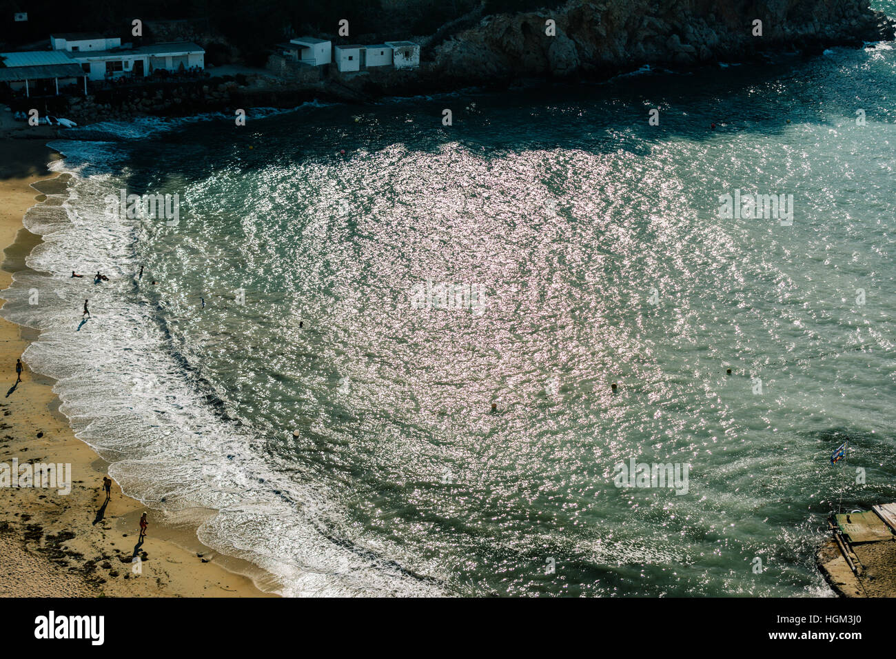 Spiaggia di Ibiza San Miguel Foto Stock