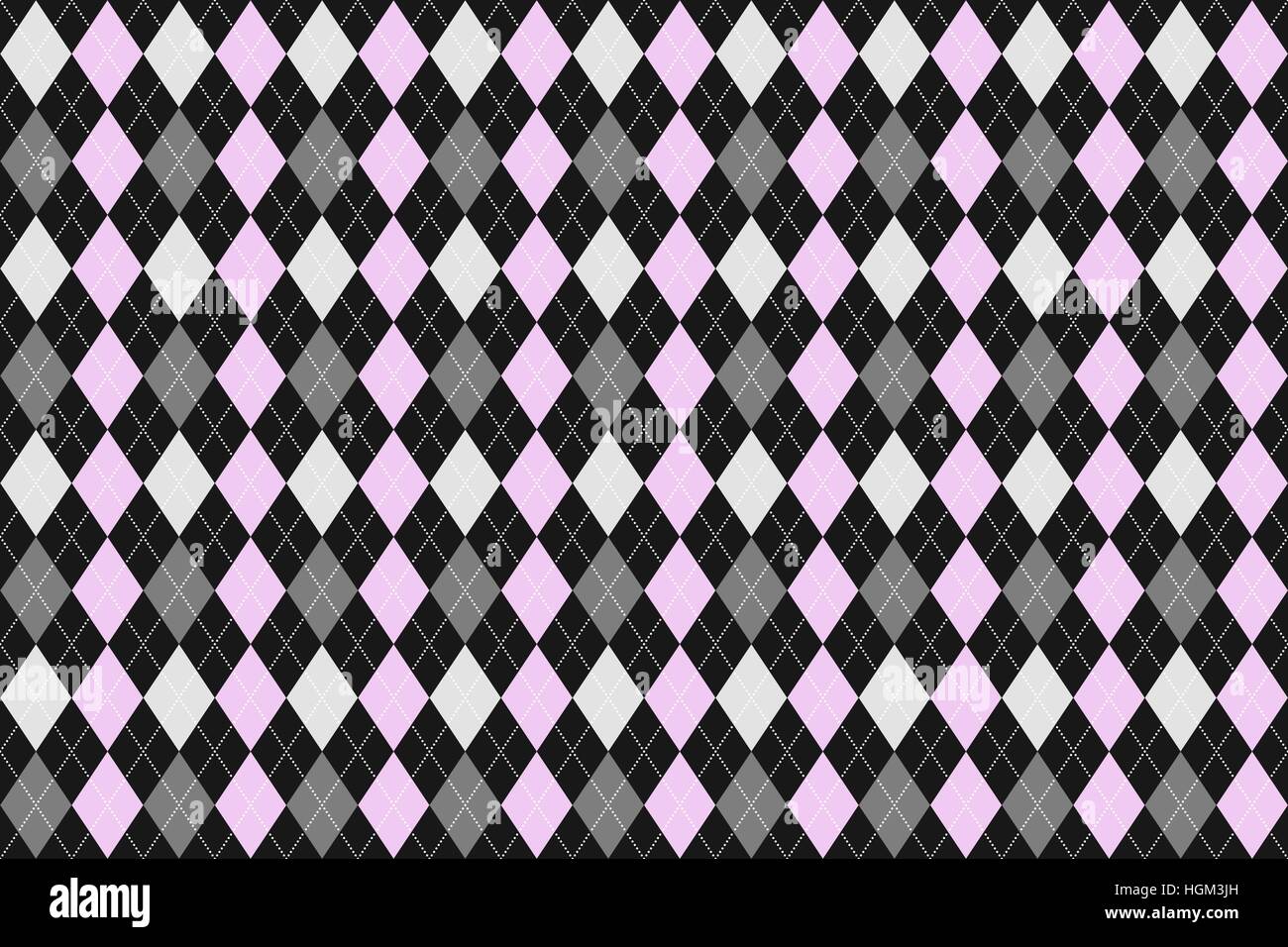 Classic argyle pattern senza giunture per i tessili, carta stampa. Illustrazione Vettoriale. Rosa grigio Illustrazione Vettoriale