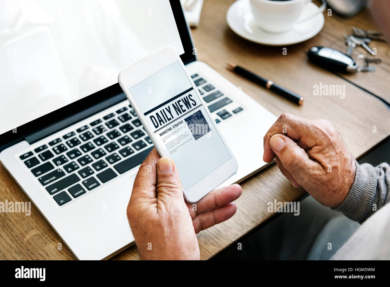 Daily News ufficiale informazioni di aggiornamento è il concetto di potenza Foto Stock