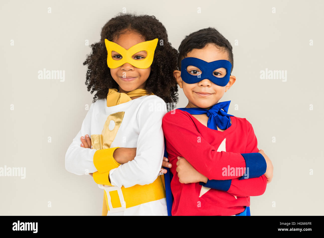 Il supereroe adolescenza bambino Kid concetto di competenza Foto Stock