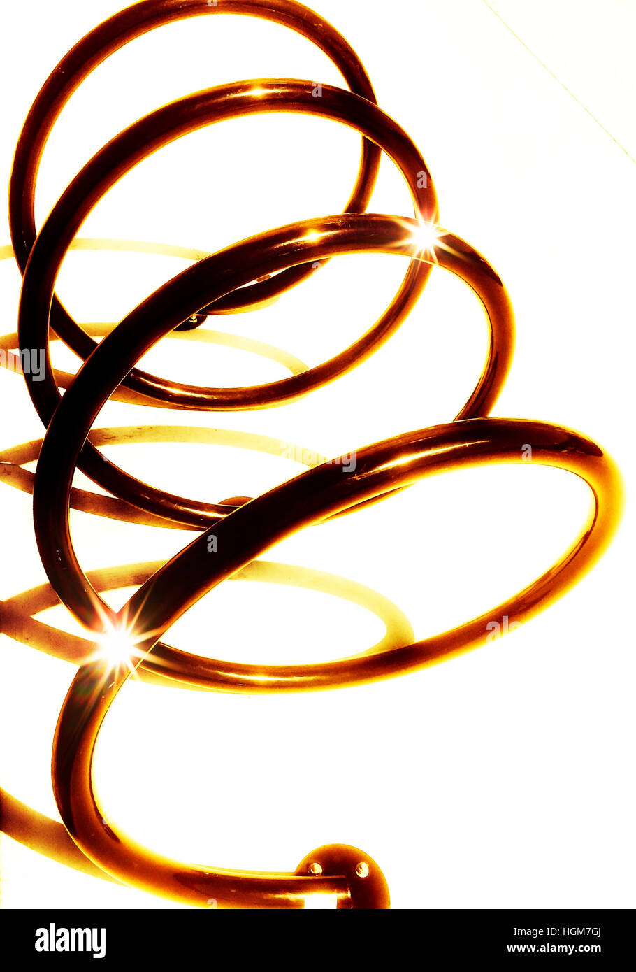 Design a spirale con un aspetto, ispirato alle forme naturali, alle forme di fauna e flora, alle felci, alle creature marine, ai costrutti geometrici. Linee fluide, curve. Foto Stock