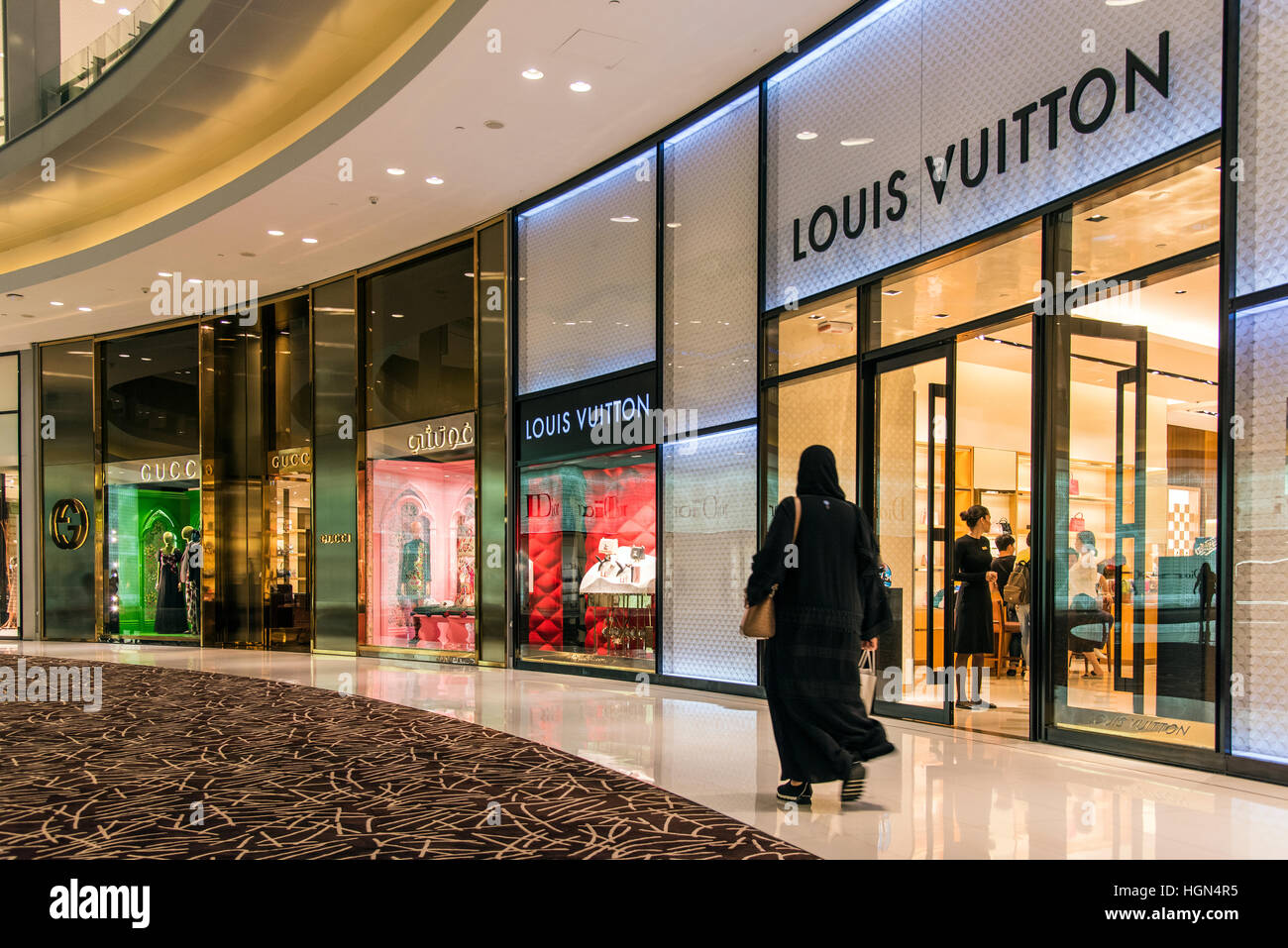 Fashion Avenue, centro commerciale di Dubai, Dubai, Emirati Arabi Uniti Foto Stock