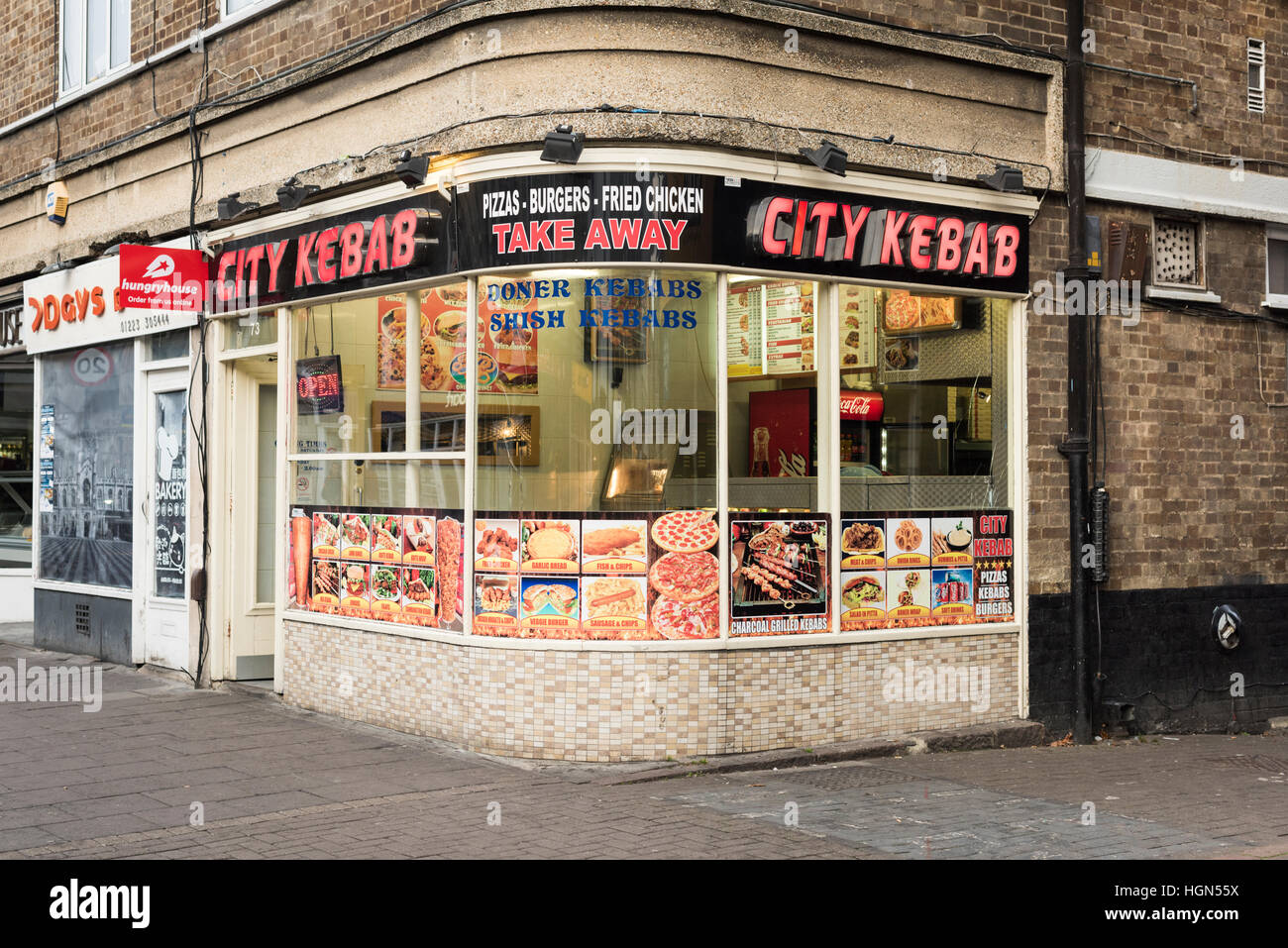 La città kebab fast food takeway e ristorante in Regent Street Cambridge Regno Unito Foto Stock