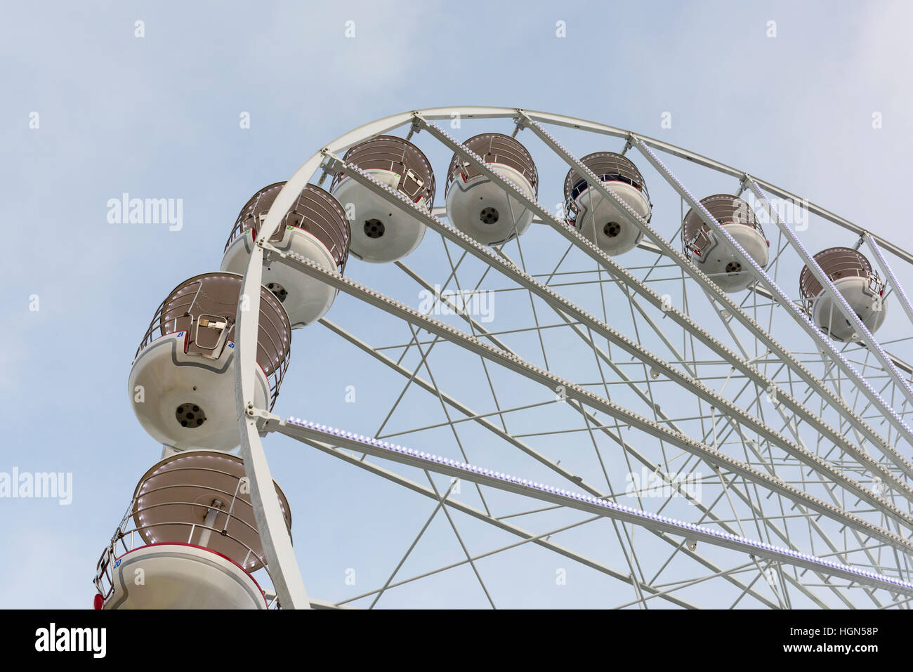 Una grande ruota ride al Cambridge fiera di Natale Parkers pezzo Cambridge Regno Unito Foto Stock