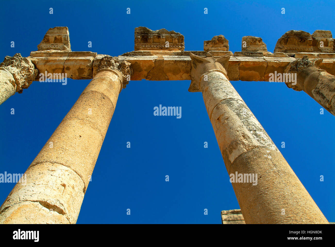 La siria il sito archeologico di Apamea Foto Stock