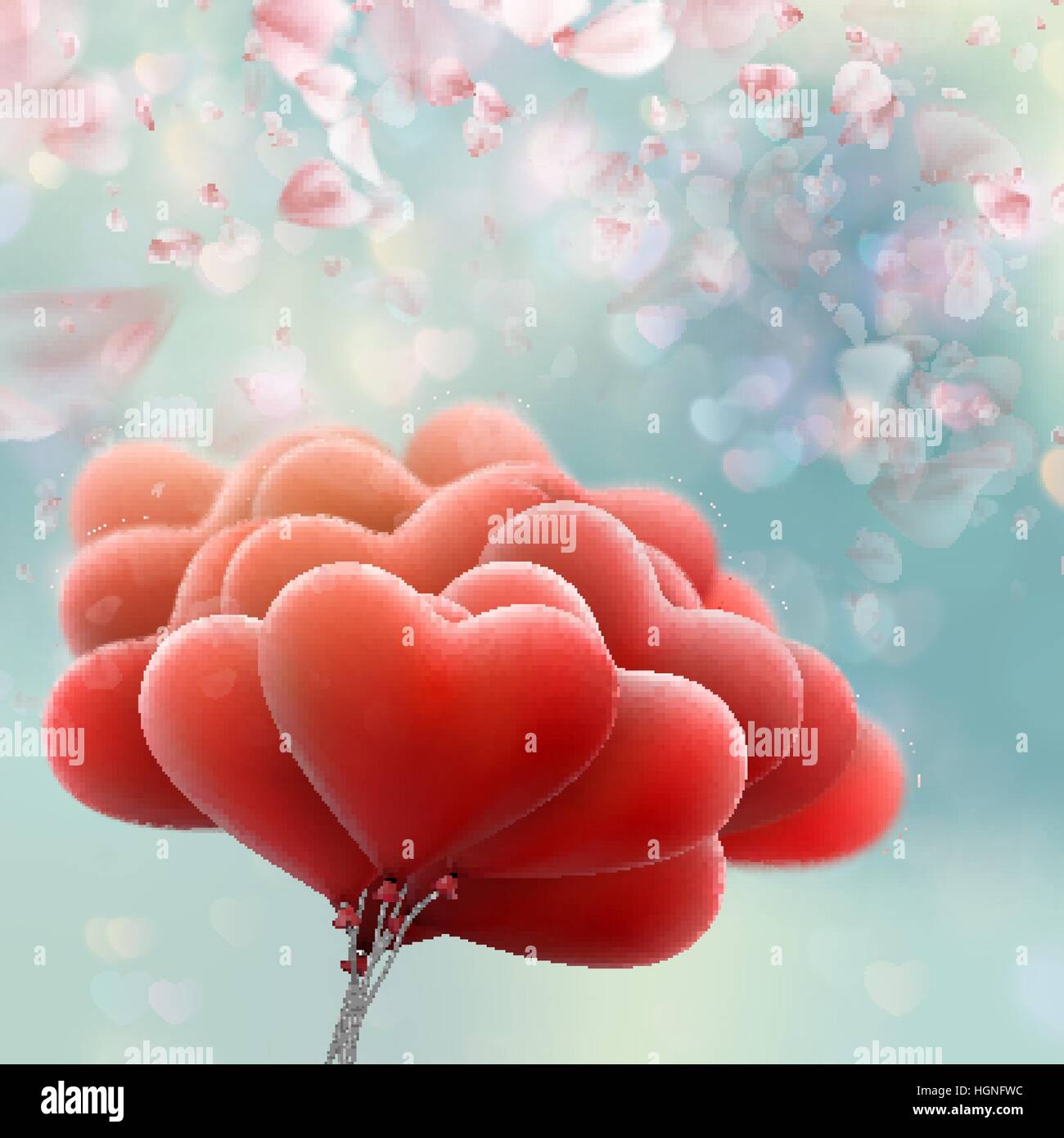 Felice giorno di San Valentino illustrazione. EPS 10 Illustrazione Vettoriale