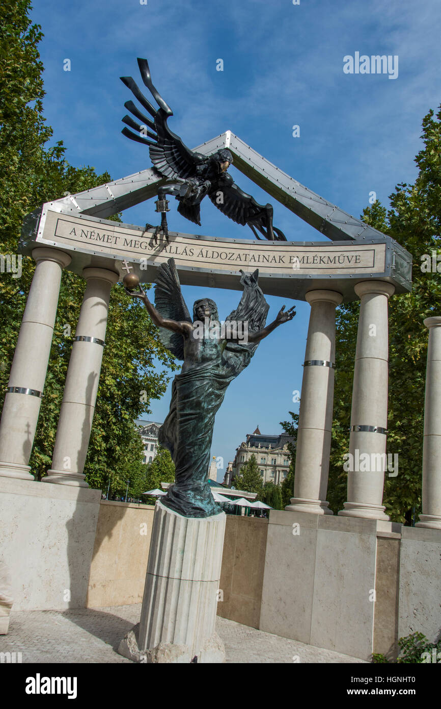 Monumento ungherese delle vittime del nazismo Foto Stock