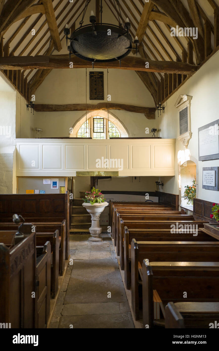 Interno della chiesa di Santa Maria in Alton Barnes village WILTSHIRE REGNO UNITO Foto Stock